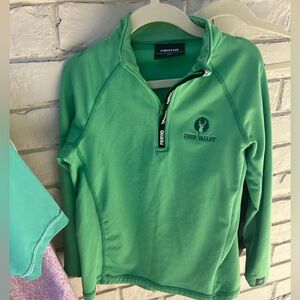 Reima Kids' Deer Valley Green Half-Zip Jacket fits like a kids size 6 or 7